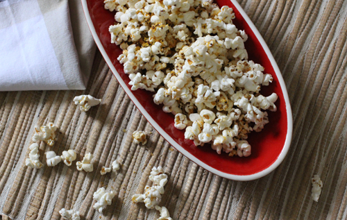 Flavoured popcorn - high in fibre, contains heaps of antioxidants and cheap!