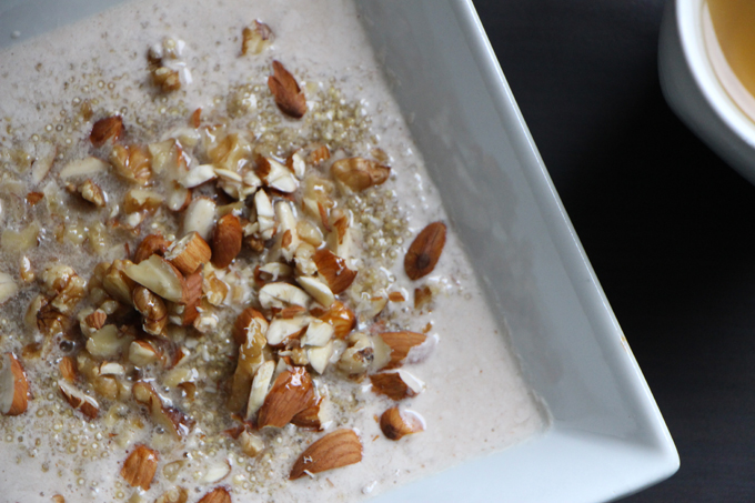 Quinoa porridge with nuts - vegan and gluten free